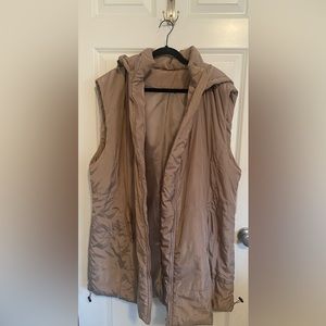 Plus Size Long Puffer Vest